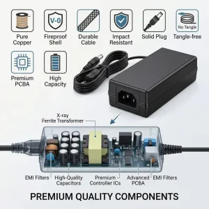 12V 5A 60W DC Power Supply Adapter Desktop Charger for Laptop Factory Direct