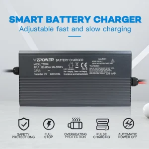 12V 60A Lithium LifePO4 Smart DC AC Aluminum Battery Charger 14.6V OTP Protection Eco Friendly 36-Month Warranty for Electric