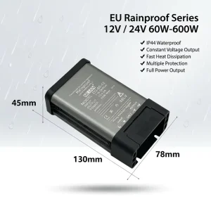 12V 60W IP44 Rainproof Constant Voltage 5A Single LED Switching Power Supply for Industry Architectural/Landscape Lighting