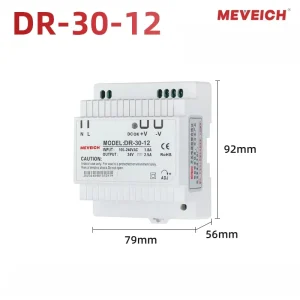 12V DC DIN Rail Industrial 2.5A Switching Power Supply