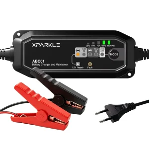 12V Lead Acid Battery Charger with Intelligent Charging & Repair Mode for Cars, Motorcycles, RVs & Trucks