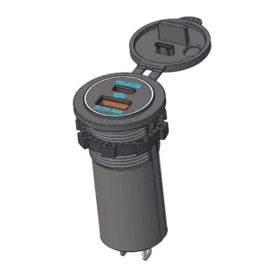 12V USB Socket Charger 100W with Voltage Booster for Cars, Marine Vehicles and Boats