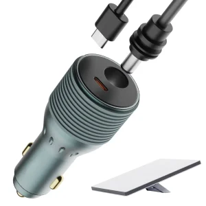 12V to 30V DC Step-Up Converter 2-in-1 Aluminum Alloy Car Adapter 30V 3A Type-C PD 45W OCP Protection