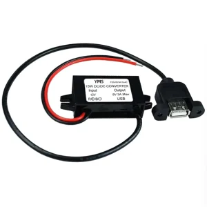 12V to 5V DC-DC Converter Power Supply Module 15W USB Waterproof Buck Converter with 3A Off-Board USB Female Head