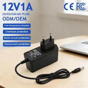 12V1A Power Adapter Plug-in 12W Power Adapters 12V1A Power Supply for LED Light Strips