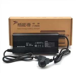 12V24V36V48V60V72V High Power Aluminum Battery Charger for Motorcycle E-Scooter Delivery Bike Fast Charging Heavy Duty Case