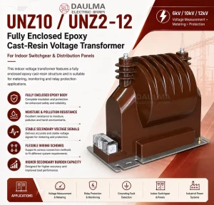 12kV UNZ2-12 Epoxy Cast-Resin Voltage Transformer for Switchgear Power Distribution and Metering