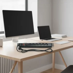 12ways Germany PDU 19” Long Power Strip Distribution Unit With 16A Plug