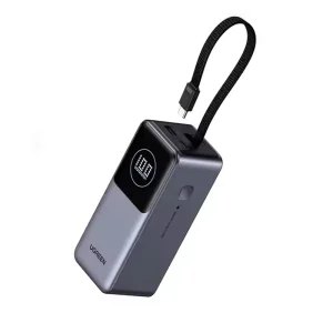 130W 20000mAh Power Bank with Built-in USB-C Cable, 3-in-1 Charger, 80W Input