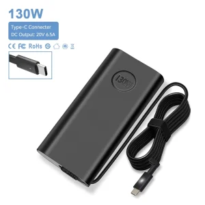 130W USB-C Laptop Charger 20V 6.5A PD Fast Charging Power Adapter