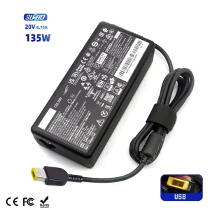 135W 20V 6.75A PD DC Laptop Power Supply Adapter CE FCC Certified OTP OVP US EU UK Plugs