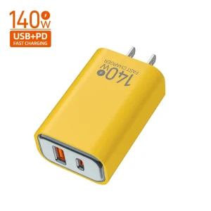 140W 25W Strip-Shaped Electroplated AC Charger PD QC3.0 Fast-Charging Type-C 5V/2.4A Adapter for Mobile Phone Camera EU/US/UK