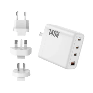 140W GaN USB-C Charger, 4-Port Folding Fast Wall Adapter with PD 3.0 for Laptops and Devices