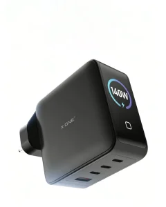 140W GaN USB C Charger PD 3.2 4-Port TFT Display Laptop Fast Charger Power Adapter