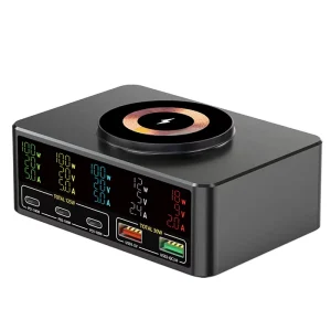 140W Smart PD Wireless Charger Display Screen Multi Function Magnetic Charging for Mobile Phones Camera Microphone Computers