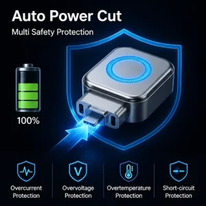 140W USB-C Charging Adapter with Real-Time Monitoring, Auto-Eject, and Physical Disconnect for Phones, Laptops, and Tablets
