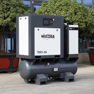 15 22 30 45 HP 300 500L 16 Bar 4 in 1 Screw Air Compressor Dryer Tank Lubricated Motor Pump Core Air Cooled Low Noise