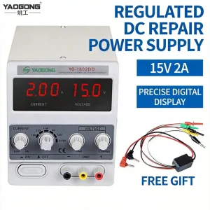 1502DD Adjustable DC Power Supply Precise Voltage Control Regulated Lab Bench Power Source for Electronics Testing Mobile Repair