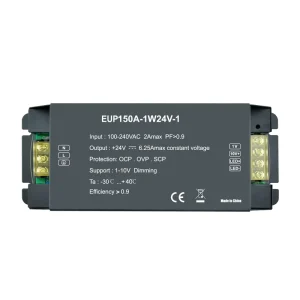 150W 1 10V 24V Power Supply LED Strip Dimming 0 10V Driver Universal Input Voltage AC DC Energy Transfer for LED Lighting