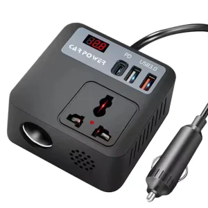 150W Car Inverter QC3.0 Fast Charging DC 12V24V Inverter USB Port Multi function Dual Car Power Inverter Adapter for Car