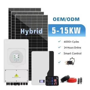 15KW Hybrid Rooftop Solar System with Complete Kit 48V Lithium Storage Home Use Solution at Price PV System 15KW