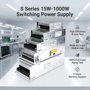 15W 50W 250W 350W 500W LED Driver Switch Power Supply 5V 12V 24V SMPS CCTV Industrial 110V AC DC Single Switching Power Supply