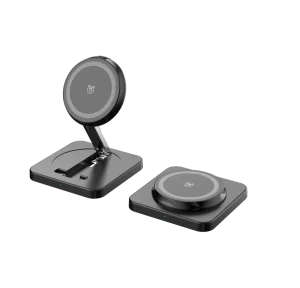 15W OEM Wireless Charger Bracket&Magnetic Design Foldable Travel 15W Fast Charging for Smart Phone