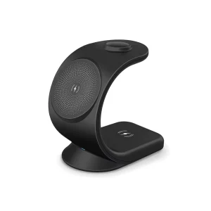 15W Qi Fast Charging Desktop ABS Magnetic Wireless Charger 3-in-1