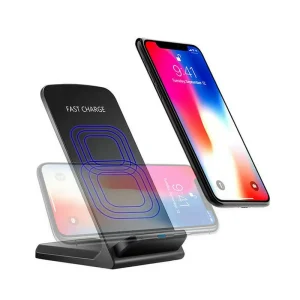 15W Vertical Wireless Charger Stand Pad Q740 Rectangle Mobile Phone Holder