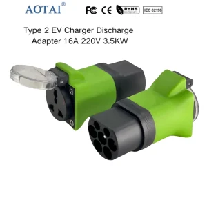 16A 220V Discharge Adaptor V2L Type 2 Universal Socket Discharger 3.5KW V2L for Charging Station