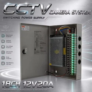 18 Channels 12V20A 240W CCTV System Box With Switching Power Supply