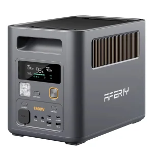 1800W Solar Panel Portable Station Fast Charging AC Outlets USB Ports LiFePO4 Battery Pure Sine Wave