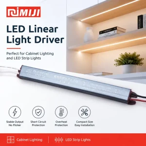 18W 24V IP67 Waterproof AC 220V Constant Current Cabinet Lighting Ultra slim LED Switching Power Supply for Linear Light Strip