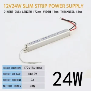 18W 24W 36W 48W 60W 72W 12V 24V LED Strip Light Driver Transformer SMPS Switching Power Supply