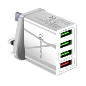 18W USB Travel Charger Adapter Universal Multi Port QC3.0 Fast Charging for iPhone for Samsung Featuring SCP