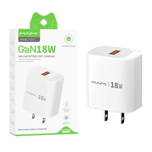 18W USB Wall Power Adapter US Standard Single USB Port Charging Block with 110-240V Wide Voltage