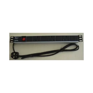 19″ 1U 3 Way British Type Power Distribution Unit Aluminum Shell