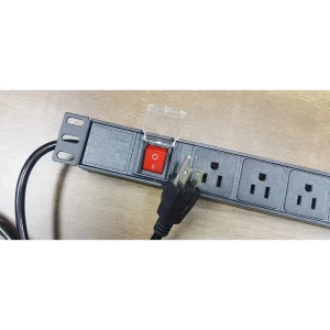 19” 1U US 6-Way Power Indicated Aluminum Black Power Distribution Unit PDU