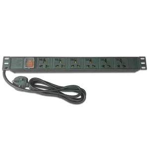 19” 48V 6 Way Germany Type Rack Mounts Power Distribution Unit Power Strip UK PDU