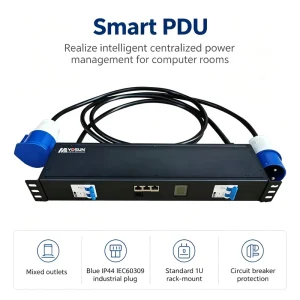 19 Inch 1U Remote Power Monitoring Intelligent Smart SNMP PDU and Switched IP DC PDU for EV