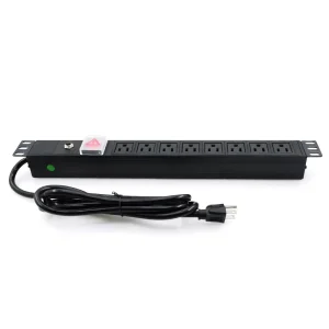 19 Inch 8 Ways US Outlets Rack Power Distribution Unit USA Type Rack Mounted Pdu with Switch