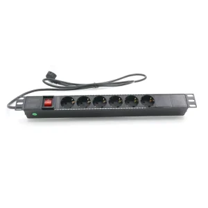 19 Inch German Type 6 Ways Leakage PDU Power Distribution Unit for Cabinet