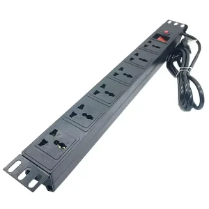 19 Inch Rack-Mounted Power Distribution Unit (PDU) 6 Way Universal Type High-Efficiency Equipment