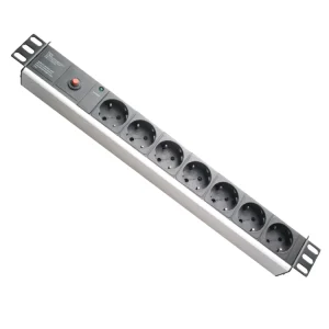 19 Network Cabinet Europe Type Strip 6 Way 6 Ports Pdu 250V 16Amp Remote Power Distribution Unit Switch Europe Rack PDU