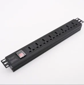 19 Rack Mounted 8 Way Universal Power Distribution Unit (PDU) Overload Protector Equipment for Efficient Power Management
