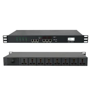 19-inch 1-Phase 8-Way Socket PDU Customizable Metal Power Distribution Unit with Circuit Breaker AC Aluminium Alloy