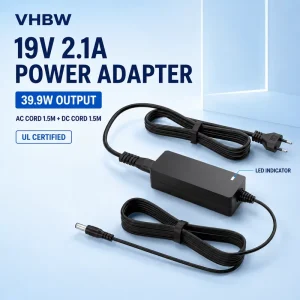 19V 2..1A Power Adapter 6544 DC Connector C7 Figure 8 AC Input with LED Indicator US Plug Certified Power Supply Charger