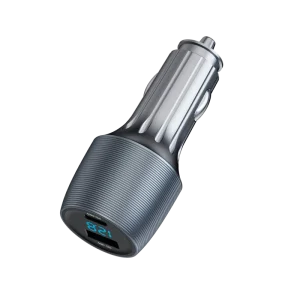 1A1C Aluminum Car Charger PD65W QC3.0 Voltage Display Fast Charging Cigarette Lighter Adapter for Laptop iPhone 12V-24V