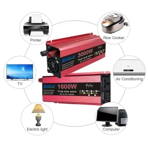 1KW 1.6KW 2.2KW 3KW 12V 220V DC to AC Pure Sine Wave Solar Inverter Transformer 50Hz 60Hz 24V