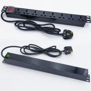 1U 19 Inch 8 Outlet Universal 16A Power Distribution Unit Rack Cabinet